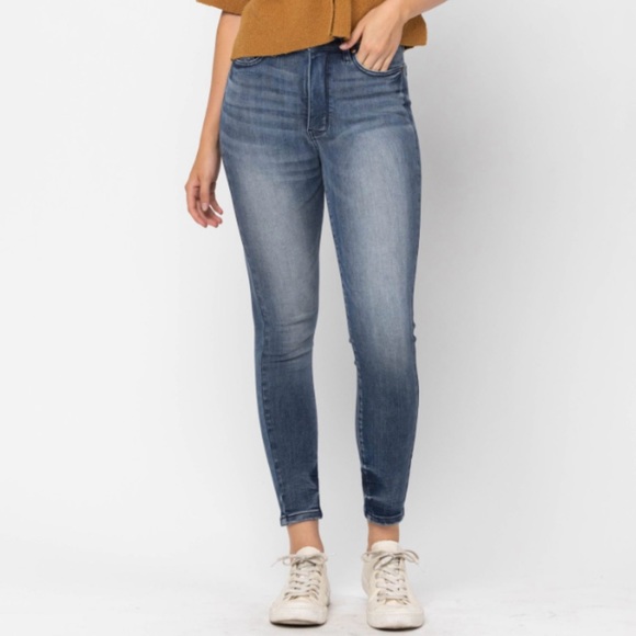 New Judy Blue Skinny Fit High Waist with Tummy Control Denim Jeans size 24W - Picture 1 of 2